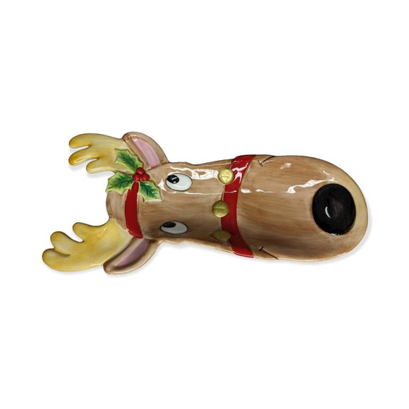 Fitz & Floyd Essential Snack Therapy Reindeer Plate - Picture 6 of 13